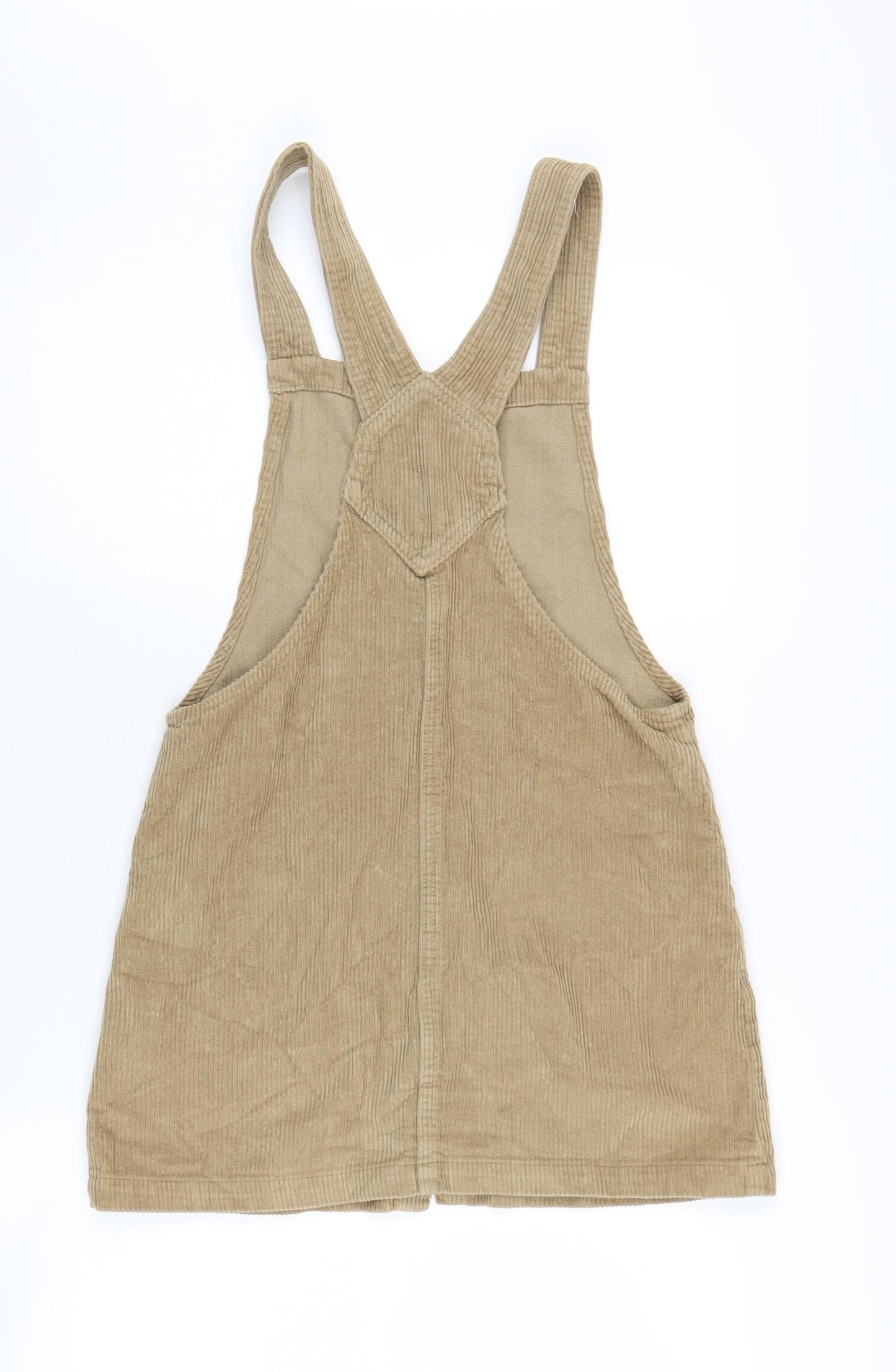 Pull&Bear Women's Brown Corduroy Pinafore Dress, Size S