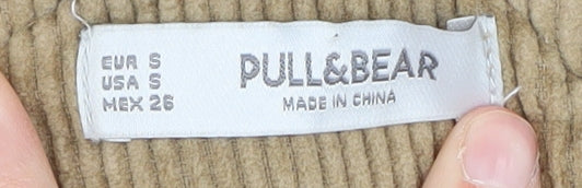 Pull&Bear Women's Brown Corduroy Pinafore Dress, Size S