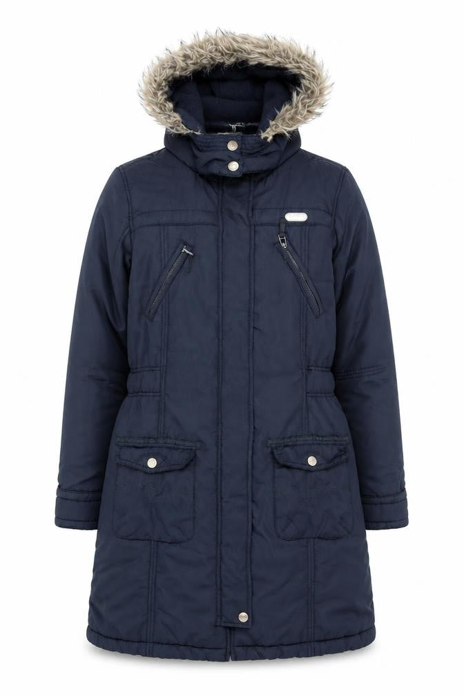 YIGGA Girls Blue Parka Coat, Size 14, Long Hooded
