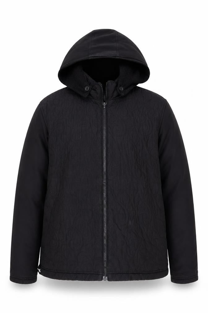 Front view of Marks & Spencer Women's Black Quilted Jacket, size 12