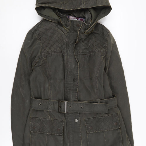 Marks and Spencer Women's Green Hooded Parka Jacket Size 10