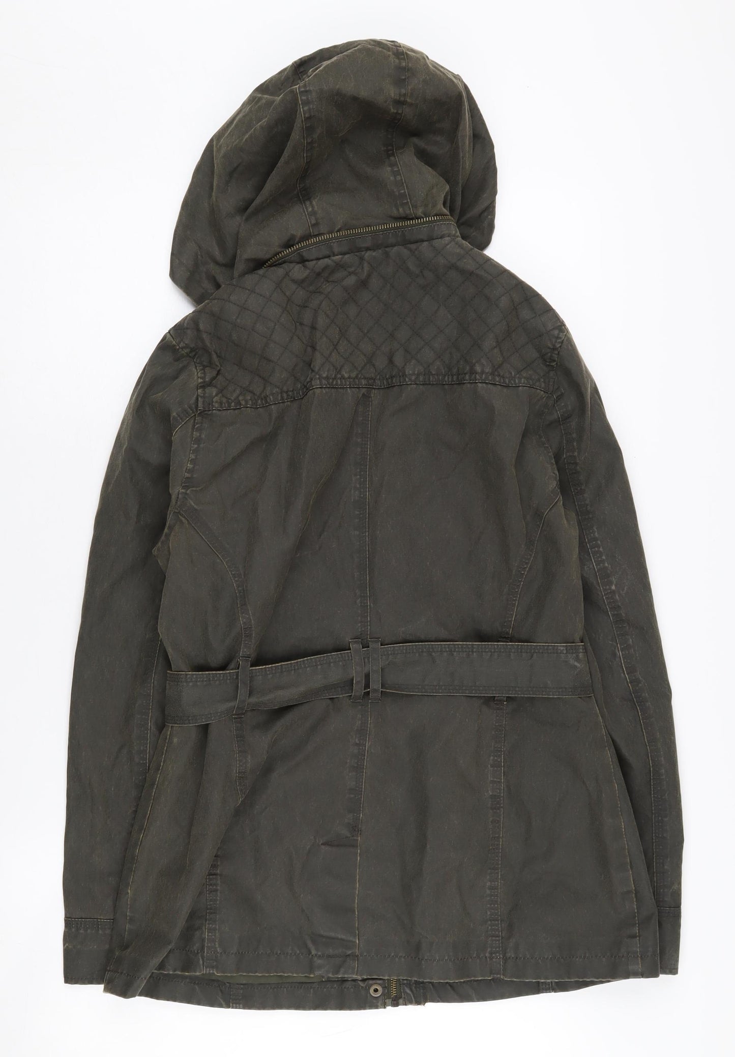 Marks and Spencer Women's Green Hooded Parka Jacket Size 10