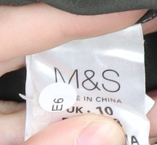 Marks and Spencer Women's Green Hooded Parka Jacket Size 10