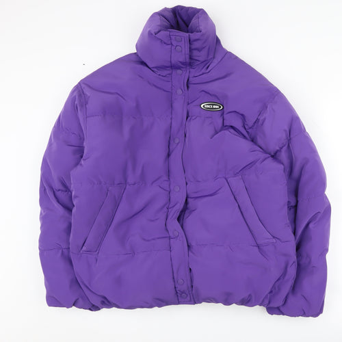 H&M Divided Women's Purple Puffer Jacket Size 10