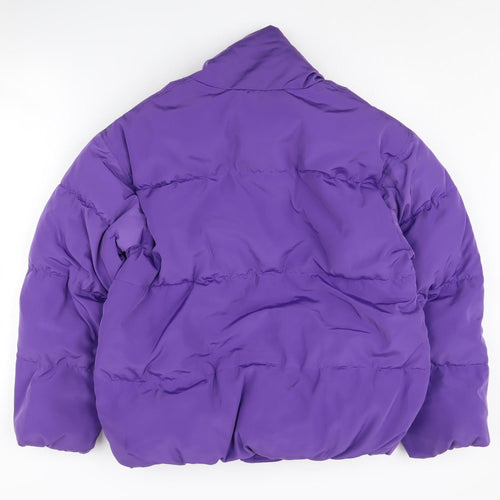 H&M Divided Women's Purple Puffer Jacket Size 10
