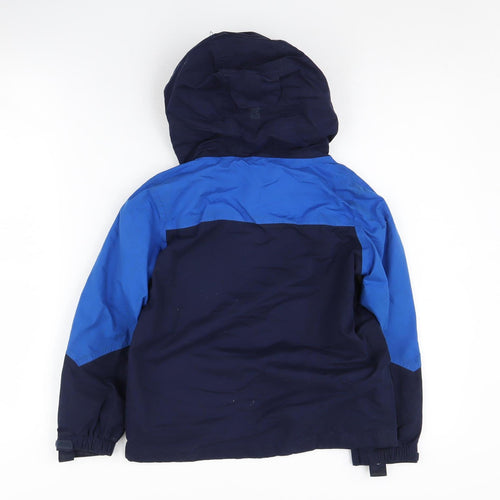 Peter Storm Boys Blue Parka Jacket 5-6 Years Waterproof Hoodie