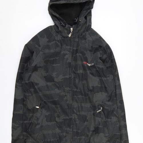 Air Max Ltd Boys Black Hooded Camouflage Jacket M