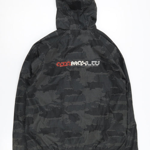 Air Max Ltd Boys Black Hooded Camouflage Jacket M