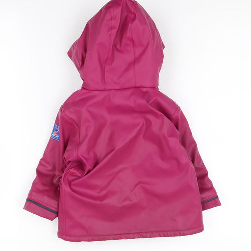 JoJo Maman Bébé Pink Girls Rain Jacket 12-18 Months