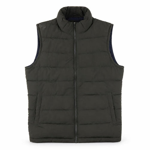 GAP Men's Green S Puffer Waistcoat with Zipped Pockets