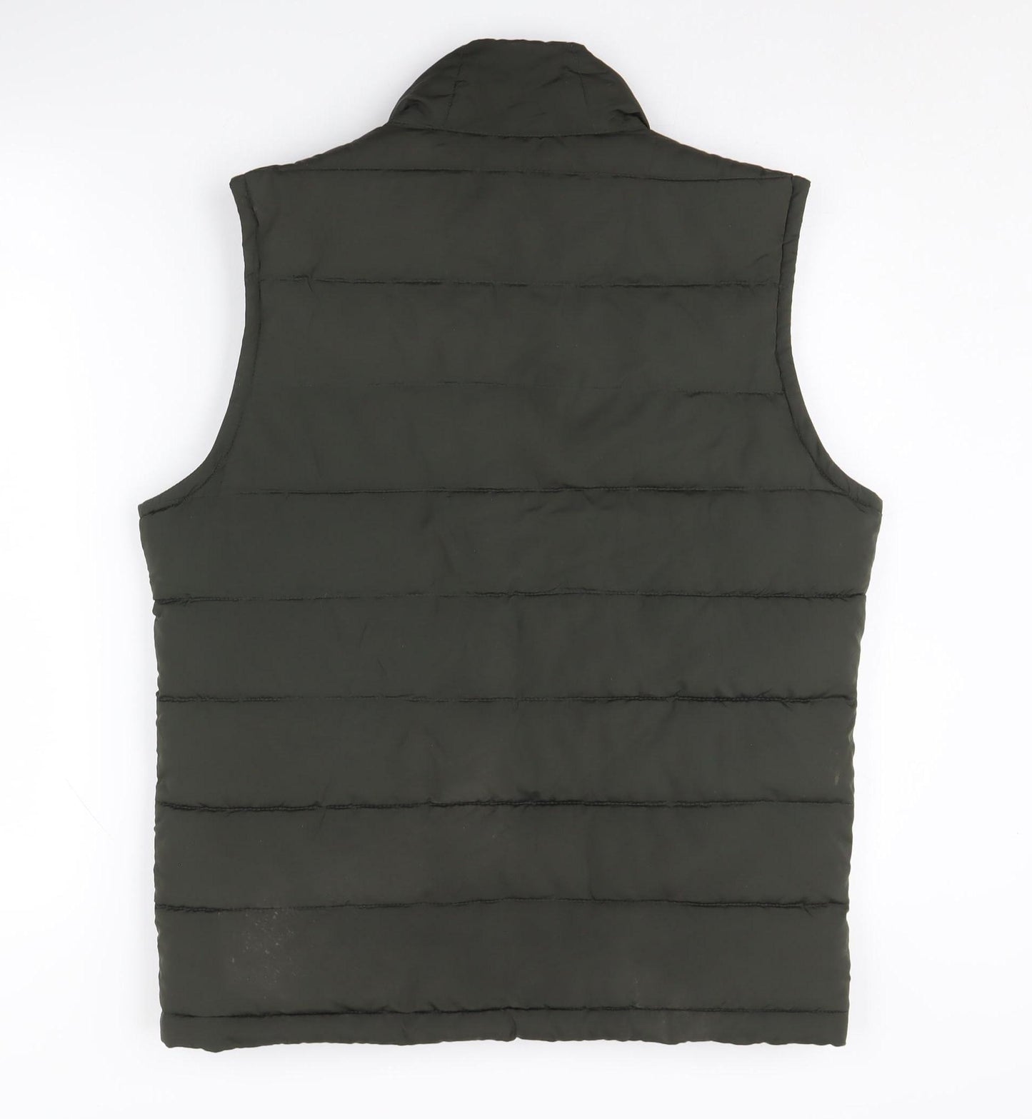 GAP Men's Green S Puffer Waistcoat with Zipped Pockets