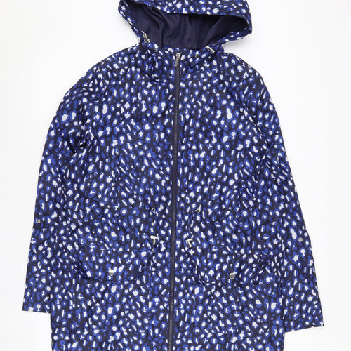 St. Bernard Blue Animal Print Rain Jacket 12-14