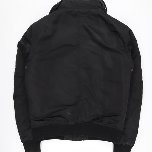 Born Rich Men's Black Bomber Jacket - Large, Casual Style