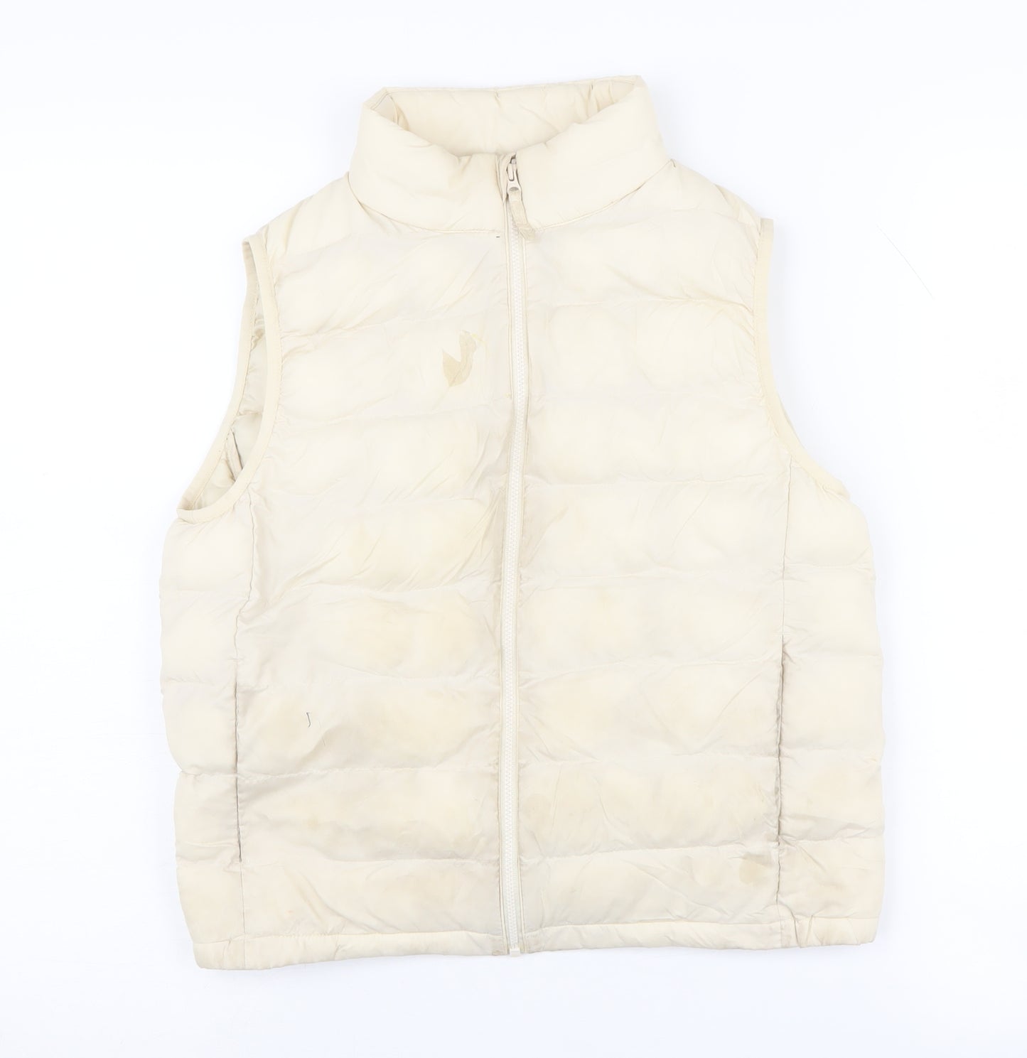 Uniqlo Girls' White Puffer Jacket, Size 11-12 Years