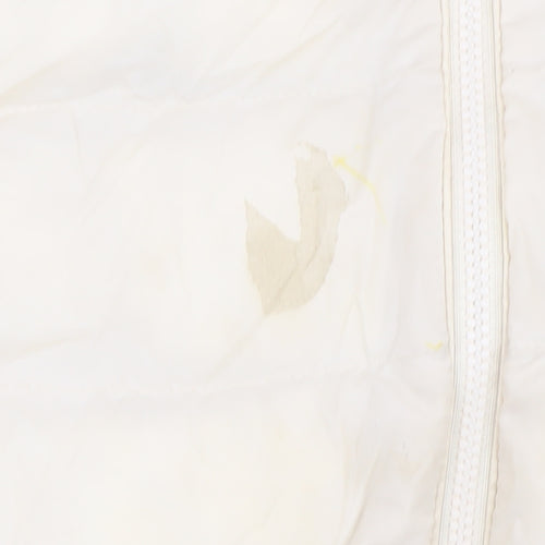 Uniqlo Girls' White Puffer Jacket, Size 11-12 Years