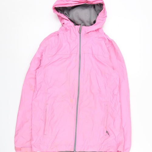 Mountain Warehouse Girls Pink Basic Jacket 11-12 Years Hooded