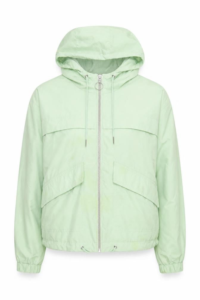 Front view of H&M Divided Women's XS Mint Green Windbreaker Jacket