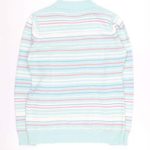 EWM Women's Multicoloured Striped Pullover Jumper, Size 10