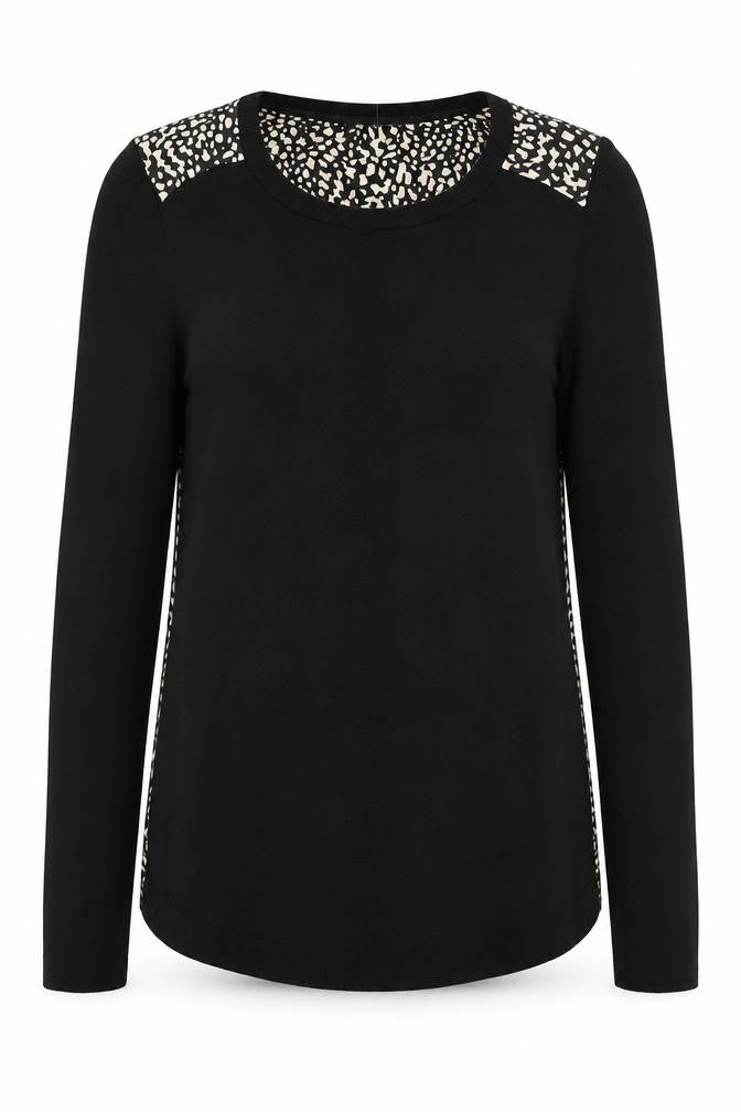 Front view of Marks & Spencer Women's Black jumper UK 12