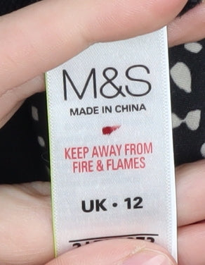 Marks and Spencer Women's Black Pullover Jumper UK 12
