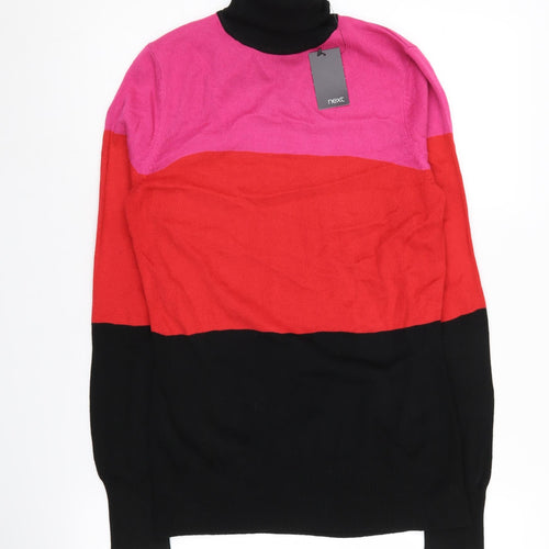 Next Women's Multicoloured Roll Neck Jumper Size 10