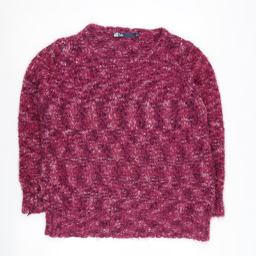 Isle Women's Pink Chunky-Knit Pullover Jumper - L