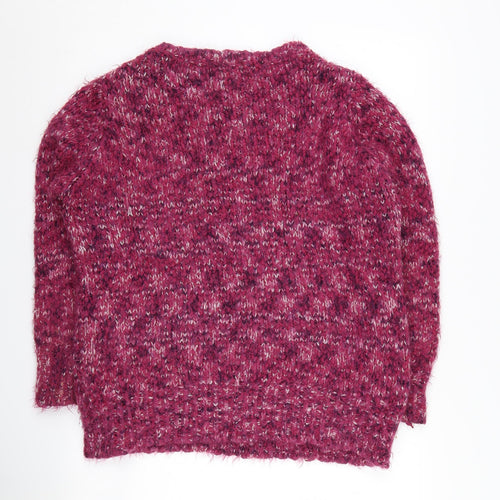 Isle Women's Pink Chunky-Knit Pullover Jumper - L