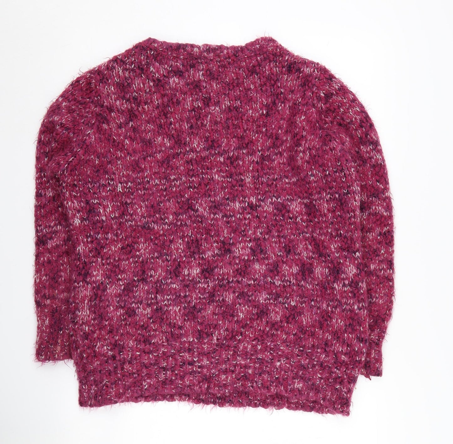 Isle Women's Pink Chunky-Knit Pullover Jumper - L