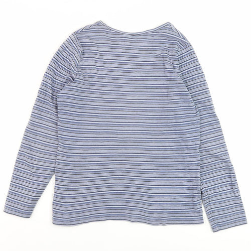 ISLE Women's Blue Striped Long Sleeve T-Shirt
