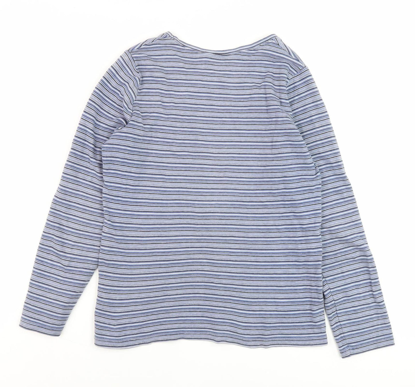 ISLE Women's Blue Striped Long Sleeve T-Shirt