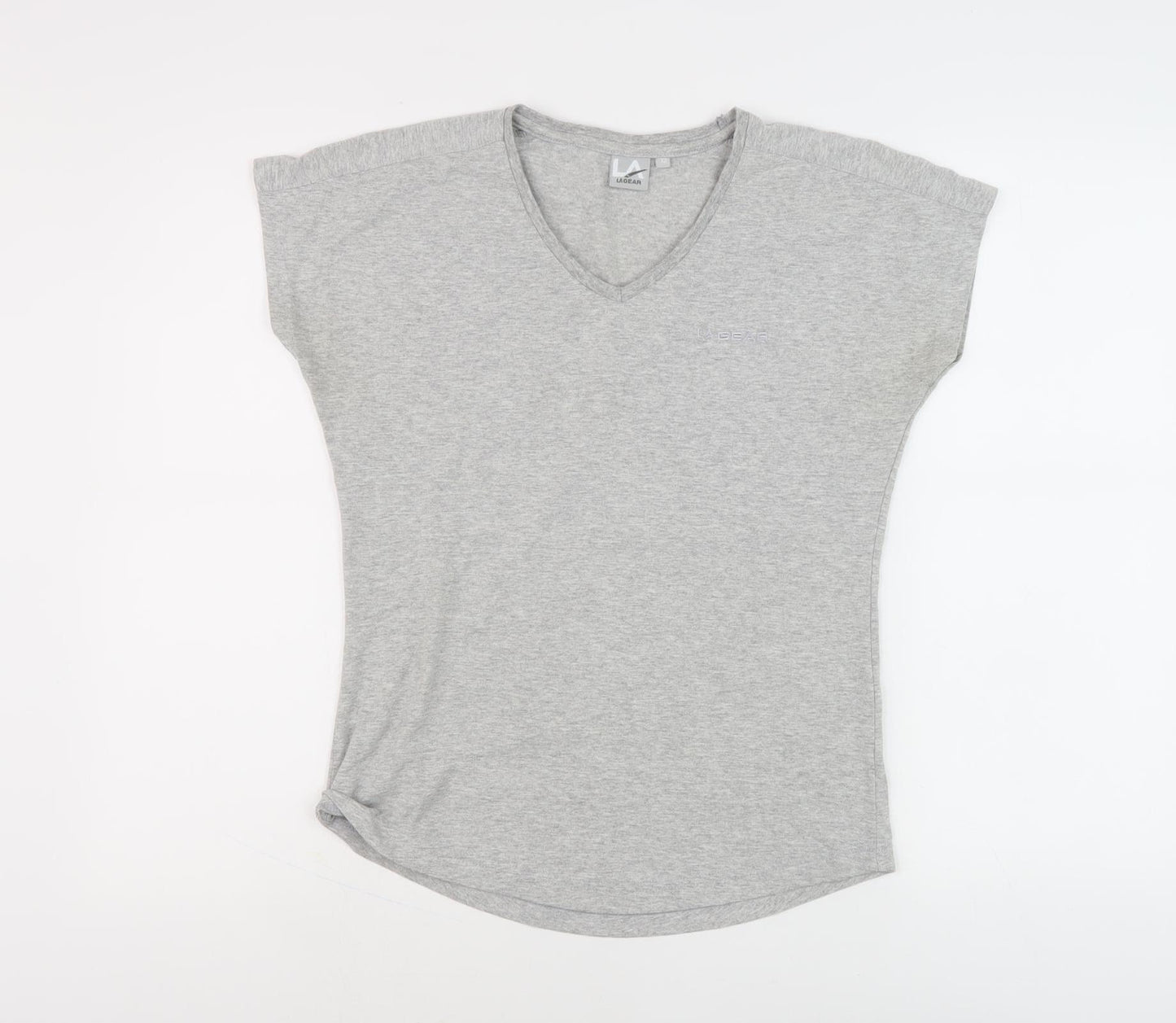 LA Gear Women's Grey V-Neck T-Shirt Size 12