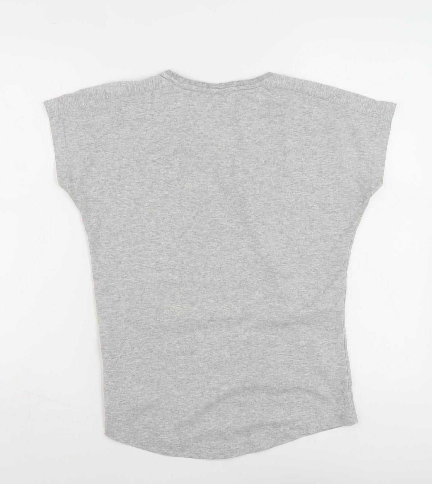 LA Gear Women's Grey V-Neck T-Shirt Size 12