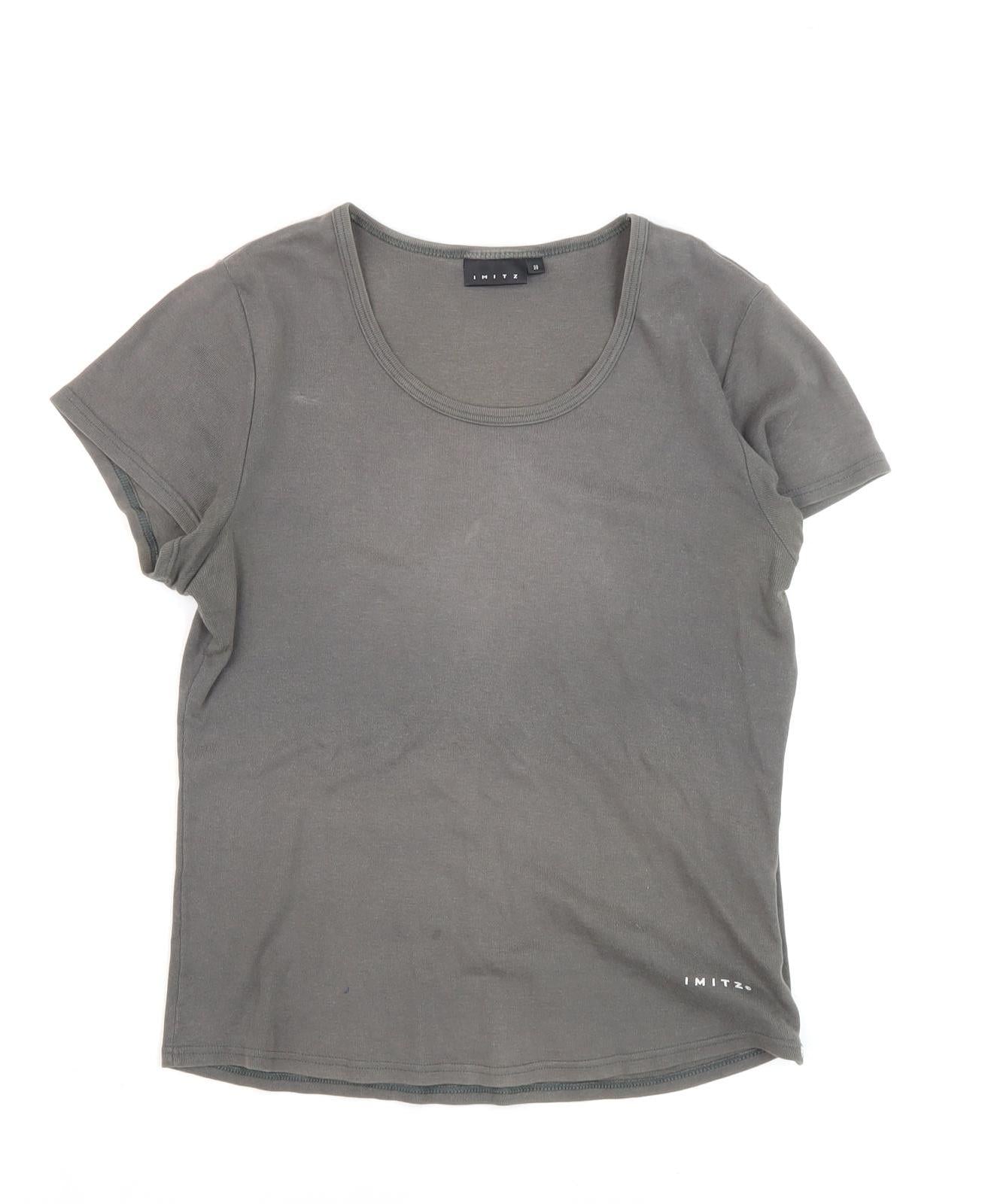 IMITZ Women's Green Basic T-Shirt Size 10