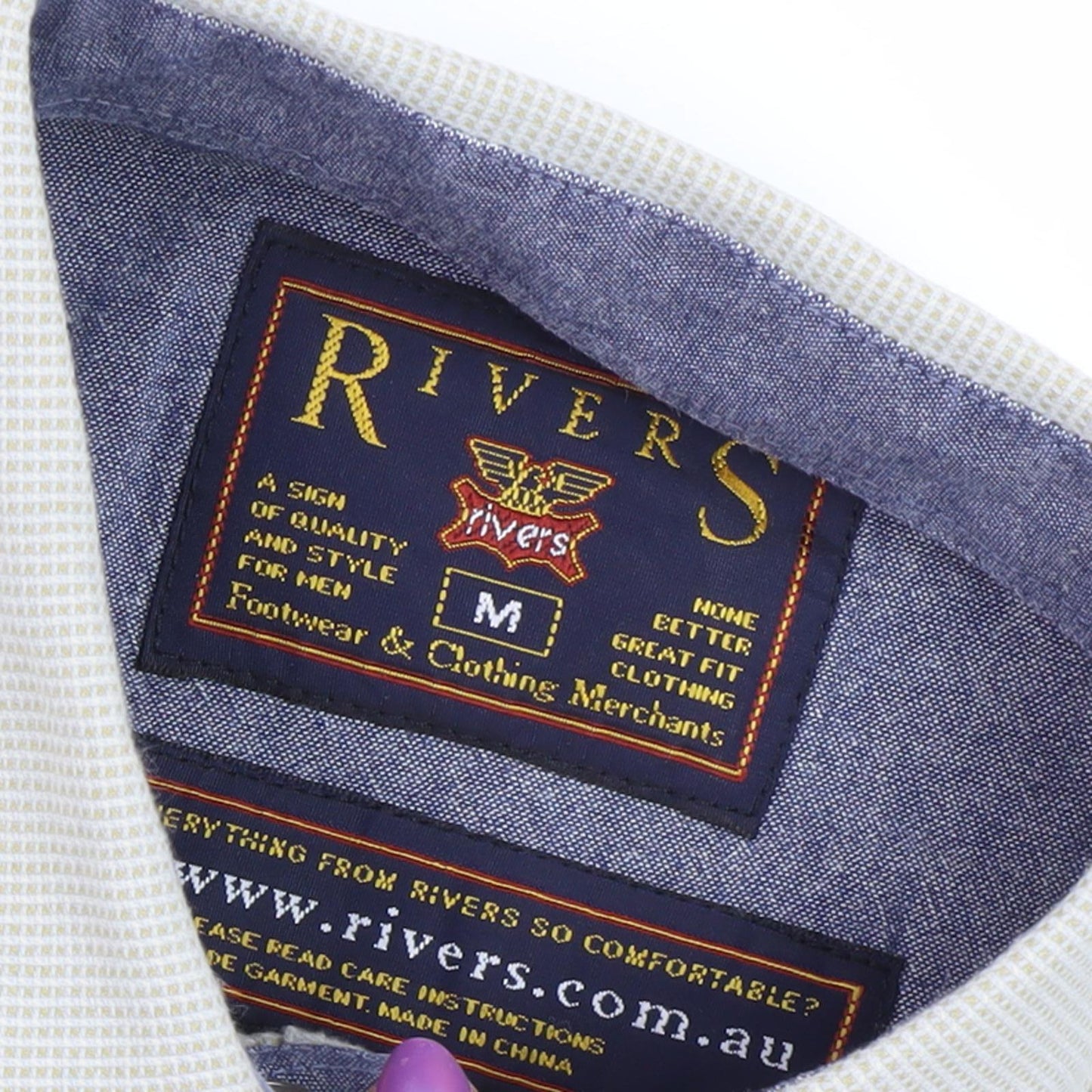 Rivers Men's Beige M Button-Up Shirt