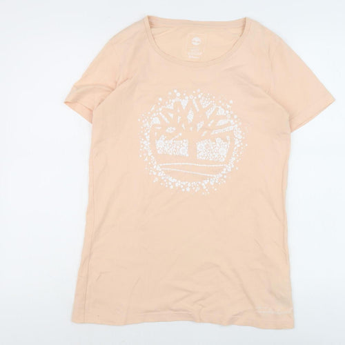 Timberland Women's Beige T-Shirt, M, Casual Fit