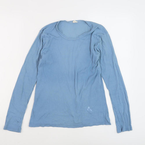 Sun+Skin Women's Blue Cotton Long Sleeve T-Shirt Size 12