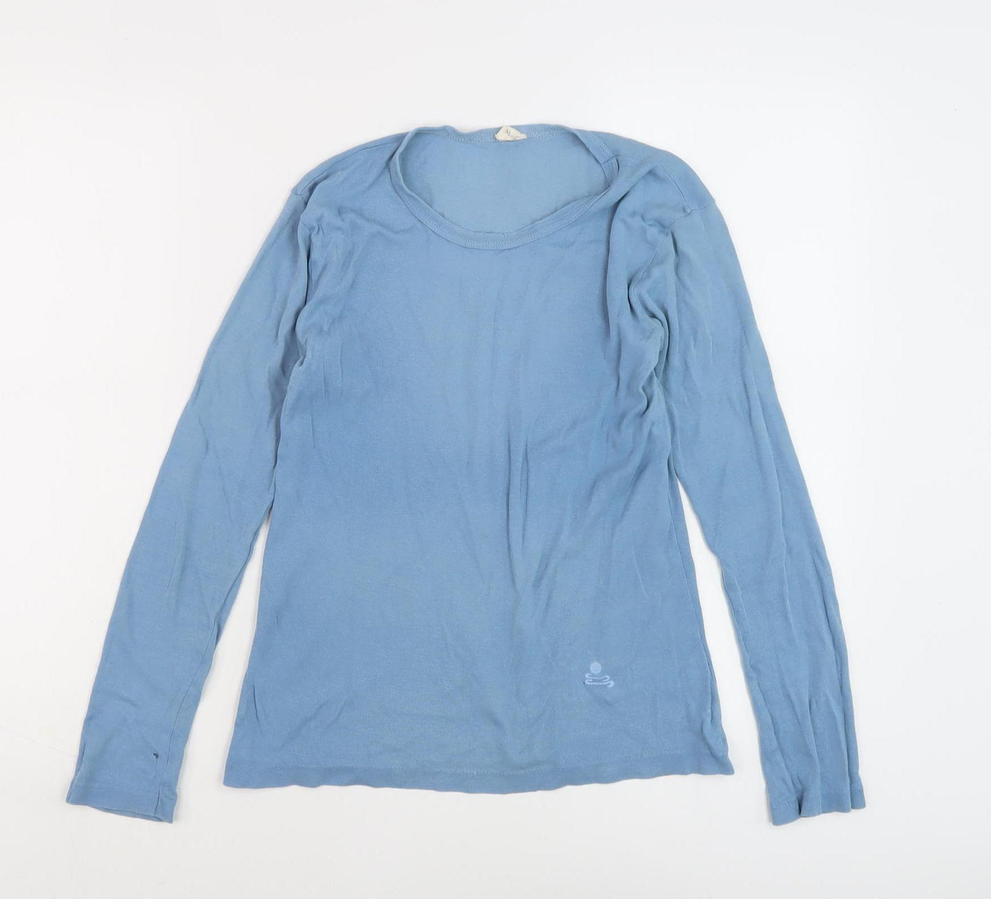 Sun+Skin Women's Blue Cotton Long Sleeve T-Shirt Size 12