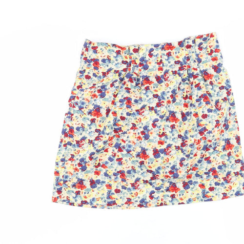 Topshop Women's Floral Skirt Multicoloured Size 12