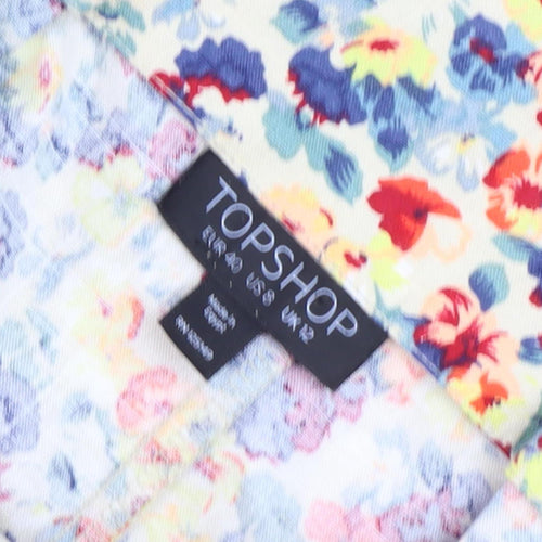 Topshop Women's Floral Skirt Multicoloured Size 12