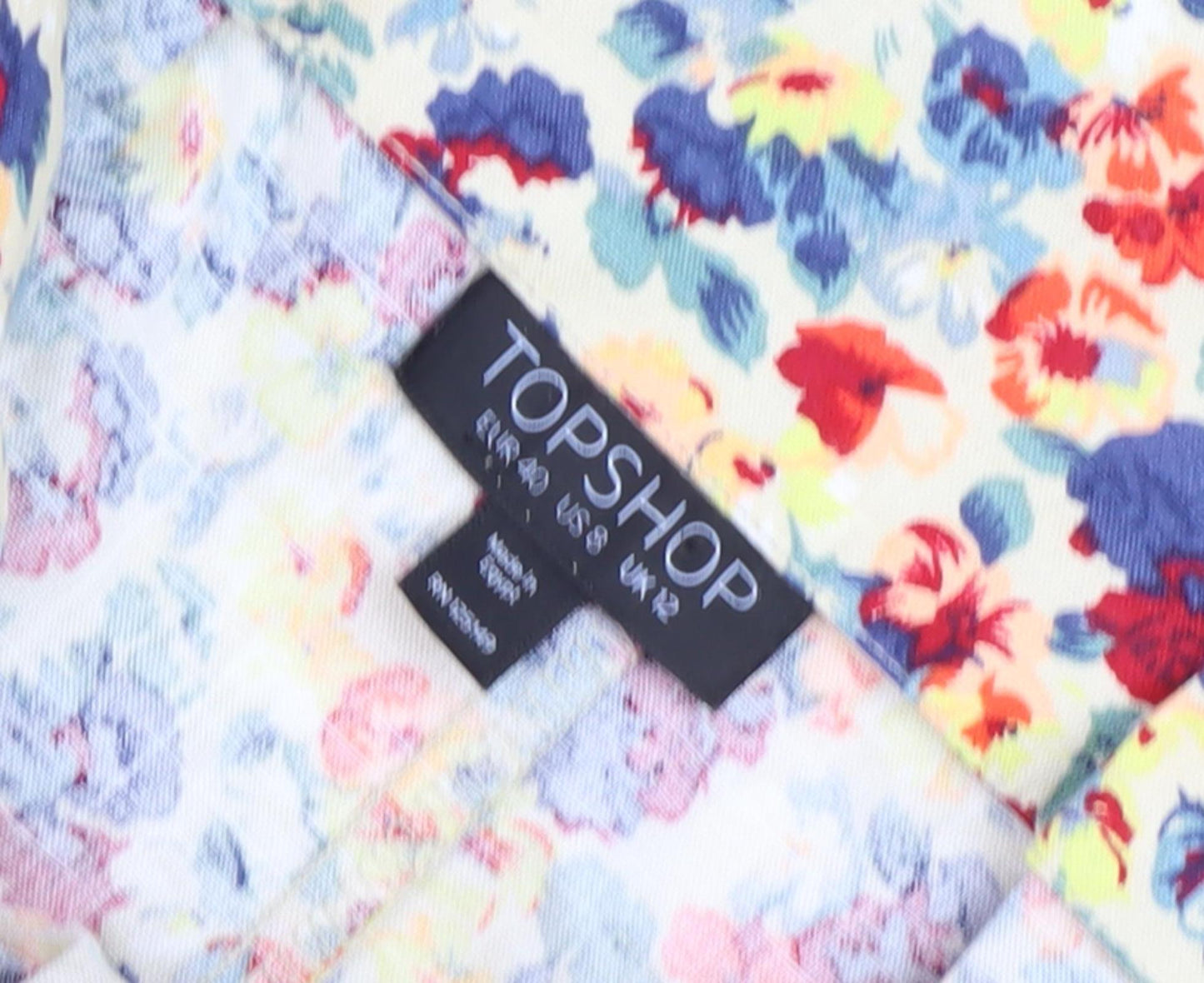 Topshop Women's Floral Skirt Multicoloured Size 12