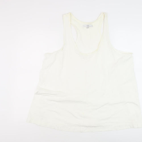Next Women's White Tank Top, Size 20, Cotton Casual