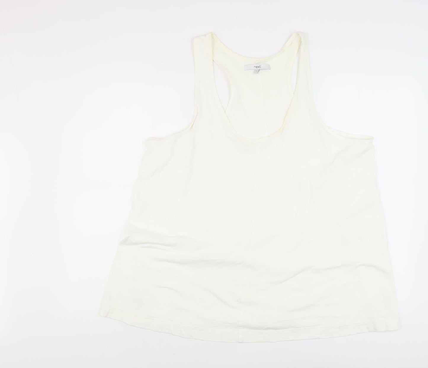 Next Women's White Tank Top, Size 20, Cotton Casual