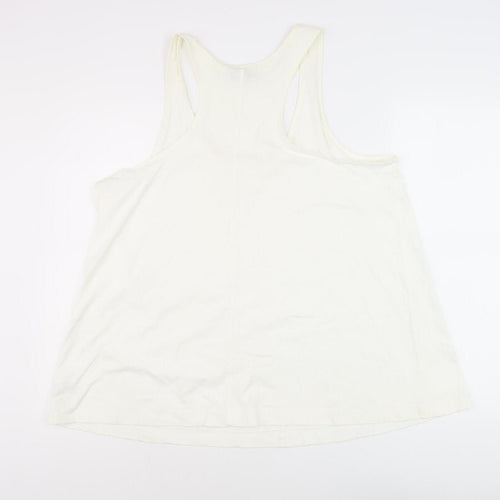 Next Women's White Tank Top, Size 20, Cotton Casual