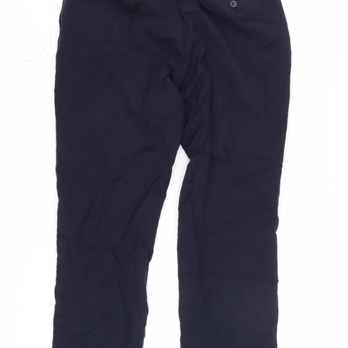 Charles Tyrwhitt Men's Blue Wool Trousers 34W 32L