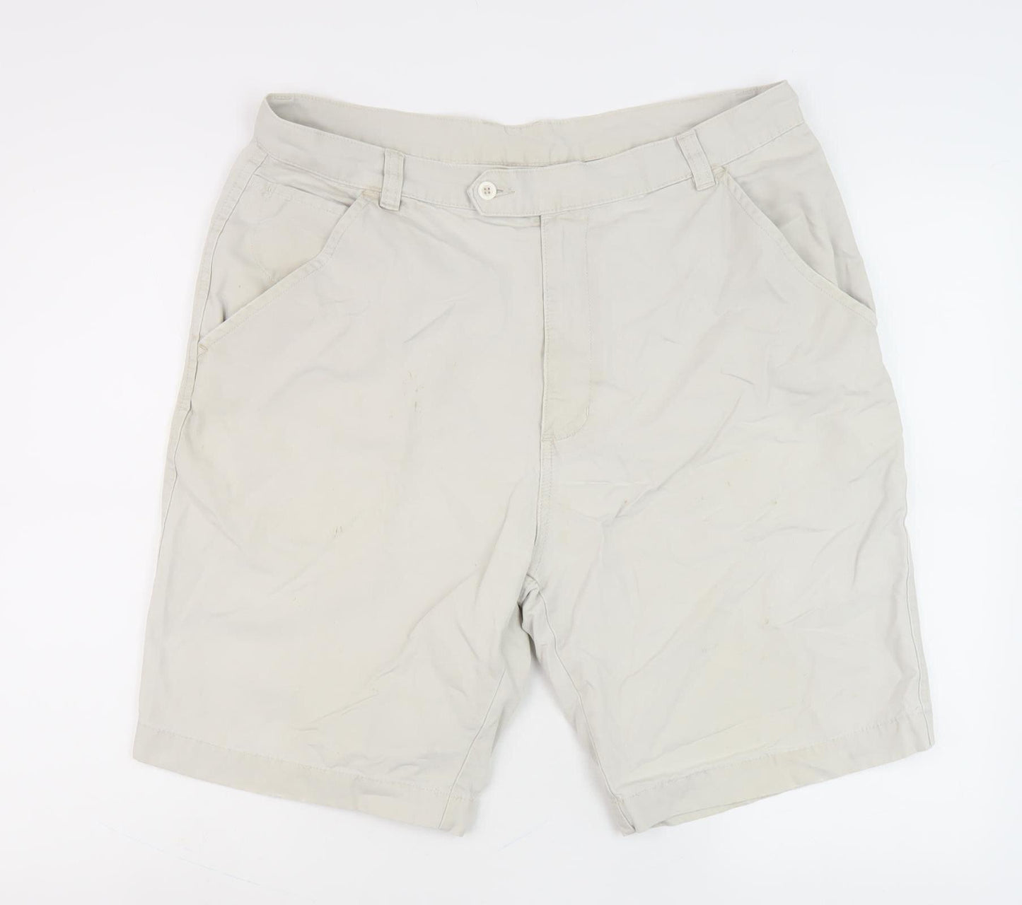 Next Men's Beige Chino Shorts, Size 36, Casual Style