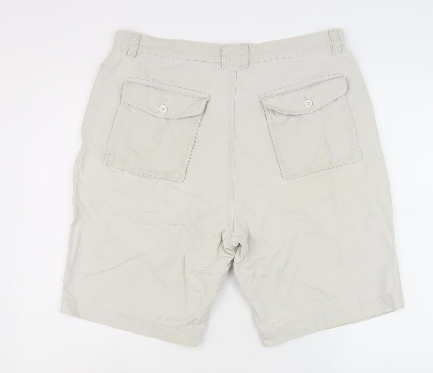 Next Men's Beige Chino Shorts, Size 36, Casual Style