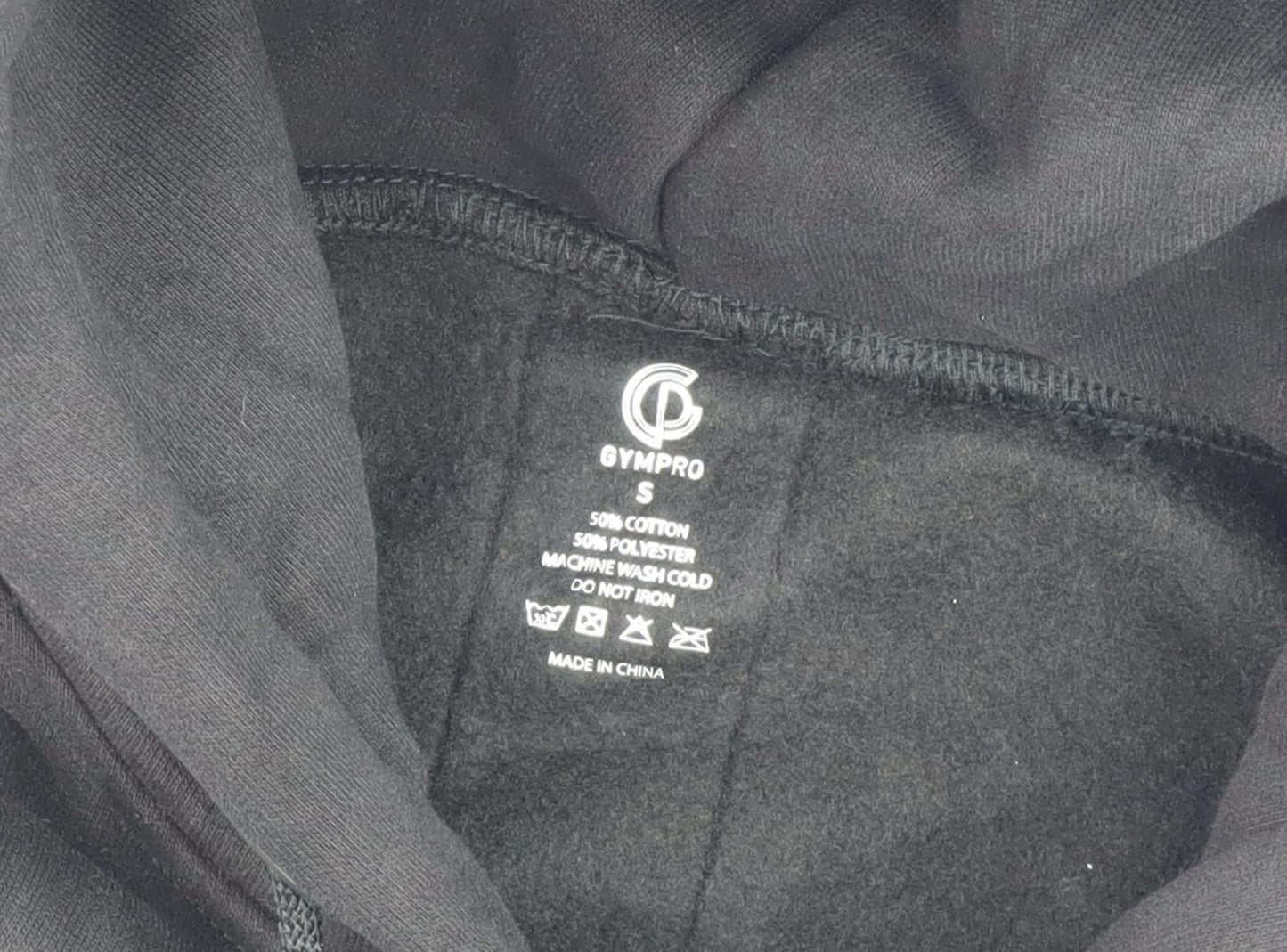 GYMPRO Men's Black Small Pullover Hoodie