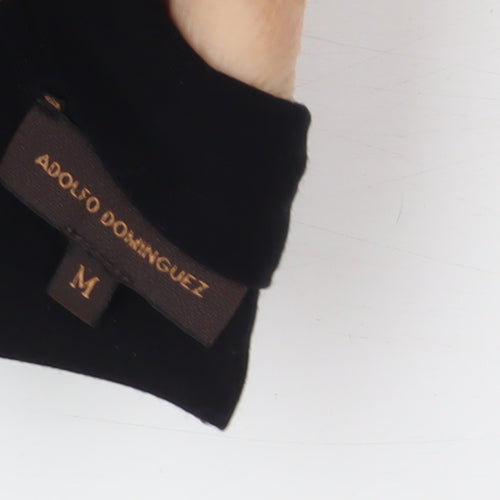 Adolfo Dominguez Women's Black Medium Blouse with Bow Accent
