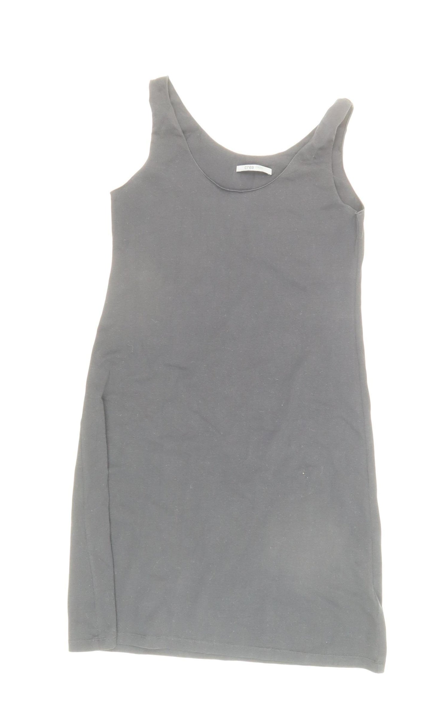Crea Concept Black Sleeveless Slip Dress Size 12