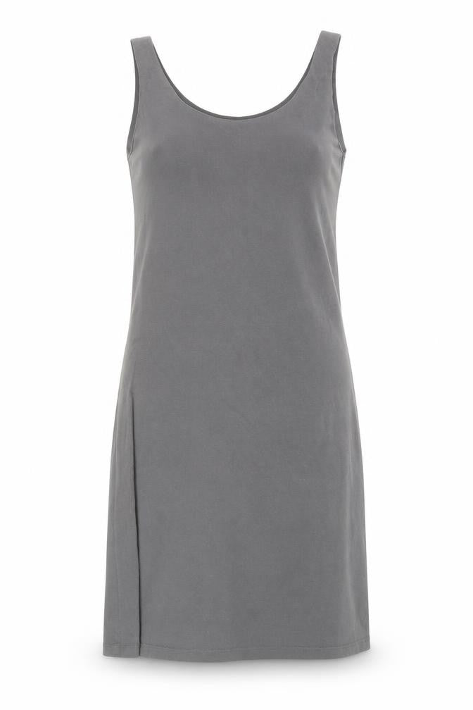 Front view of Crea Concept Black Sleeveless Slip Dress, size 12